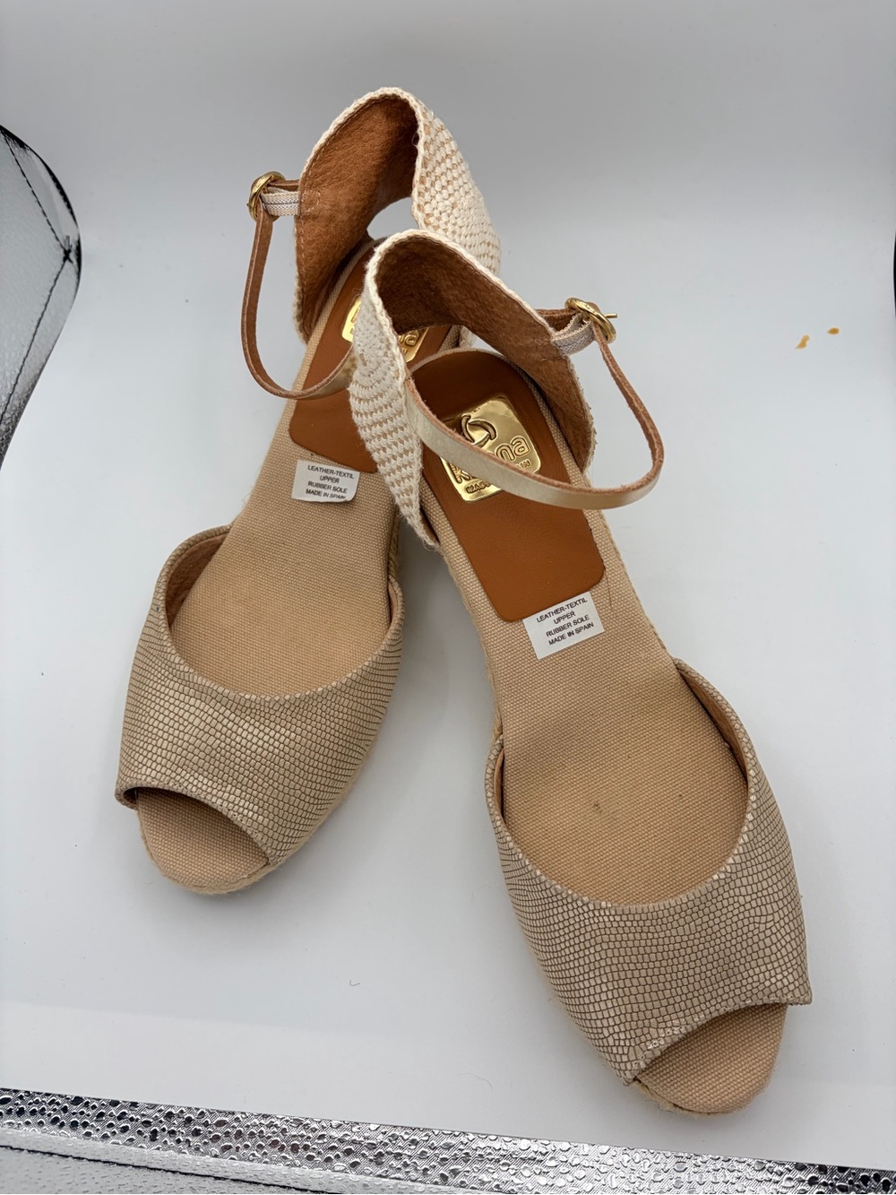 kanna Beige Open-Toe Ankle-Strap Sandals